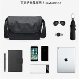 MOYYI Urban Business Flip Laptop Messenger Bag for Men Waterproof Traveling Sling Crossbody Bag Thin Shoulder School Book Bag