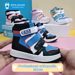 Ortoluckland Children Casual Shoes Kids Orthopedic Leather Sneaker Boys Girls Sporty School Tennis Winter Spring Boots 3to 14Age