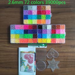 72/48 Colors Box Set Hama Beads Toy 2.6/5mm Perler Educational Kids 3D Puzzles DIY Toys Fuse Beads Pegboard Sheets Ironing Paper