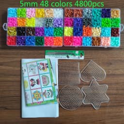72/48 Colors Box Set Hama Beads Toy 2.6/5mm Perler Educational Kids 3D Puzzles DIY Toys Fuse Beads Pegboard Sheets Ironing Paper