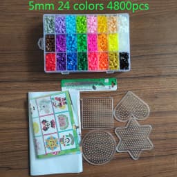 72/48 Colors Box Set Hama Beads Toy 2.6/5mm Perler Educational Kids 3D Puzzles DIY Toys Fuse Beads Pegboard Sheets Ironing Paper