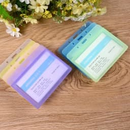 1pcs Waterproof Transparent Card Holder Plastic Card Id Badge Holders Case To Protect Credit Cards Card Protector Cardholder