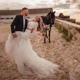 Country Two Pieces Wedding Dresses Mermaid Simple Tulle Long Sleeve O-Neck Bridal Gown Vintage Beach Bride Dresses Customized