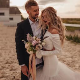 Country Two Pieces Wedding Dresses Mermaid Simple Tulle Long Sleeve O-Neck Bridal Gown Vintage Beach Bride Dresses Customized