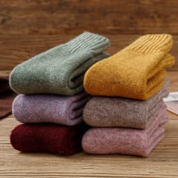 Winter Women's Thick Warm Merino Wool Socks Harajuku Retro Cold Resistant Fashion Casual Solid Color Cashmere Socks 5 Pair
