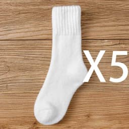 Winter Women's Thick Warm Merino Wool Socks Harajuku Retro Cold Resistant Fashion Casual Solid Color Cashmere Socks 5 Pair