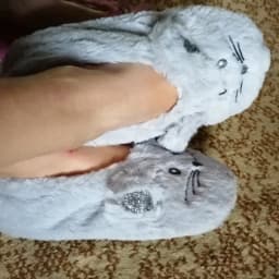 Home Fuzzy Slipper Women Winter Fur Warm Plush Non Slip Grip Indoor Fluffy Lazy Female Mouse Ears Floor Shoe Sneaker Living Room
