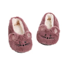 Home Fuzzy Slipper Women Winter Fur Warm Plush Non Slip Grip Indoor Fluffy Lazy Female Mouse Ears Floor Shoe Sneaker Living Room
