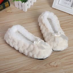 Home Fuzzy Slipper Women Winter Fur Warm Plush Non Slip Grip Indoor Fluffy Lazy Female Mouse Ears Floor Shoe Sneaker Living Room