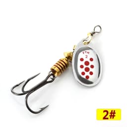 FTK Spinner Bait 4g/5g/7g/10g/14g Hard Spoon Bass Lures Metal Fishing Lures With Treble Hooks Fishing Tackle For Pike Fishing
