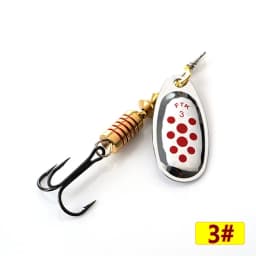 FTK Spinner Bait 4g/5g/7g/10g/14g Hard Spoon Bass Lures Metal Fishing Lures With Treble Hooks Fishing Tackle For Pike Fishing