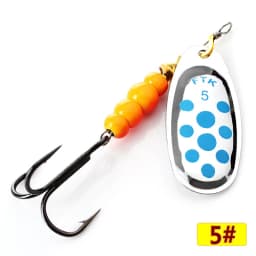 FTK Spinner Bait 4g/5g/7g/10g/14g Hard Spoon Bass Lures Metal Fishing Lures With Treble Hooks Fishing Tackle For Pike Fishing