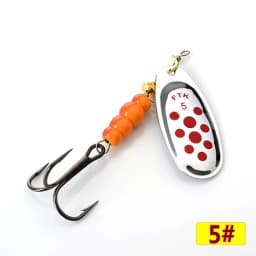 FTK Spinner Bait 4g/5g/7g/10g/14g Hard Spoon Bass Lures Metal Fishing Lures With Treble Hooks Fishing Tackle For Pike Fishing