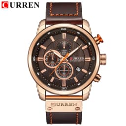 CURREN Brand Watch Men Leather Sports Watches Men's Army Military Quartz Wristwatch Chronograph Male Clock Relogio Masculino
