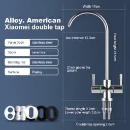 304 Stainless Steel Kitchen Water Faucet Chrome Plated 1/4 Inch Connect Reverse Osmosis Faucet For Drinking Water Purifier