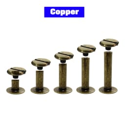10Pcs Leather Craft Chicago Screws Solid Round Head Nail Studs Rivets Bolt For Luggage Clothes Bag Strap Shoes Belt Decorations