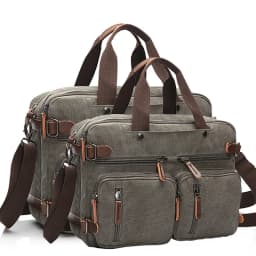 Men Canvas Briefcase Travel Bags Suitcase Classic Messenger Shoulder Bag for Men Tote Handbag Big Casual Business Laptop Pocket