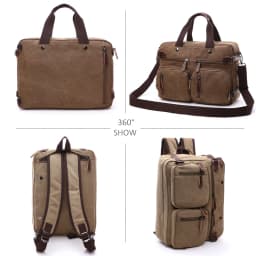 Men Canvas Briefcase Travel Bags Suitcase Classic Messenger Shoulder Bag for Men Tote Handbag Big Casual Business Laptop Pocket