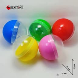 50Pcs 2.56Inch Toy Capsules 65MM Empty Round Capsules Hollow Balls Surprise Ball For Gumball Vending Machine