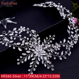 YouLaPan Cathedral Wedding Tiara Luxurious Rhinestone Headband Alloy Flower Headpiece Handmade Bridal Hair Accessories  HP390