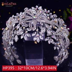 YouLaPan Cathedral Wedding Tiara Luxurious Rhinestone Headband Alloy Flower Headpiece Handmade Bridal Hair Accessories  HP390
