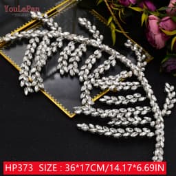 YouLaPan Cathedral Wedding Tiara Luxurious Rhinestone Headband Alloy Flower Headpiece Handmade Bridal Hair Accessories  HP390