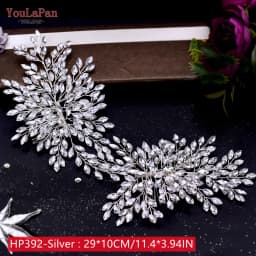 YouLaPan Cathedral Wedding Tiara Luxurious Rhinestone Headband Alloy Flower Headpiece Handmade Bridal Hair Accessories  HP390