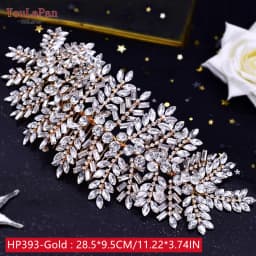 YouLaPan Cathedral Wedding Tiara Luxurious Rhinestone Headband Alloy Flower Headpiece Handmade Bridal Hair Accessories  HP390