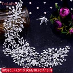 YouLaPan Cathedral Wedding Tiara Luxurious Rhinestone Headband Alloy Flower Headpiece Handmade Bridal Hair Accessories  HP390