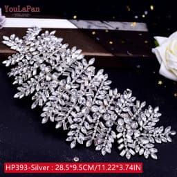 YouLaPan Cathedral Wedding Tiara Luxurious Rhinestone Headband Alloy Flower Headpiece Handmade Bridal Hair Accessories  HP390