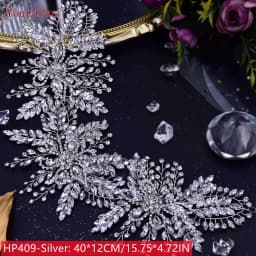 YouLaPan Cathedral Wedding Tiara Luxurious Rhinestone Headband Alloy Flower Headpiece Handmade Bridal Hair Accessories  HP390
