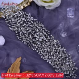 YouLaPan Cathedral Wedding Tiara Luxurious Rhinestone Headband Alloy Flower Headpiece Handmade Bridal Hair Accessories  HP390