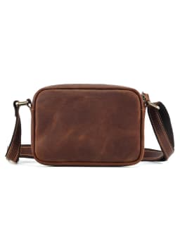 Crazy Horse Leather Messenger Bag Men's Leather Shoulder Bag For Mobile Phone Sling Bags For Men Woman Cross Body Bag