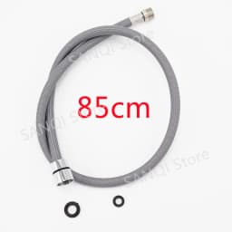 50cm/60cm/85cm F1/2 M15*1 Nylon Braided Flexible Water Hose For Kitchen Pull Out Faucet Hose Spinning Tube Black Gray Plumbing