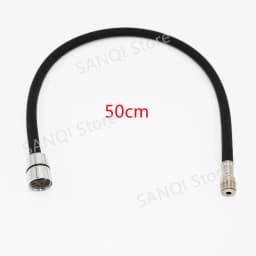50cm/60cm/85cm F1/2 M15*1 Nylon Braided Flexible Water Hose For Kitchen Pull Out Faucet Hose Spinning Tube Black Gray Plumbing