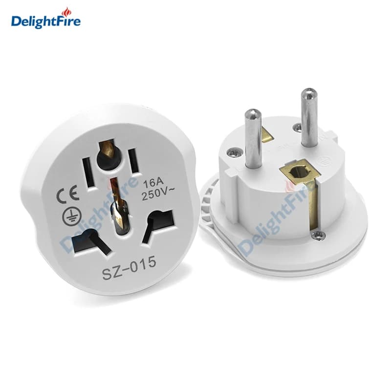 EU Plug Adapter AU UK US To EU Euro Plug Adapter Converter European Travel Adapter Australia USA CN to EU Electric Socket Outlet