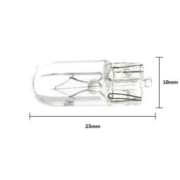 10 X White T10 W5W 501 194 Clear Signal Lamp Glass 12V 5W Warm White W2.1x9.5d Single Filament Car Bulb Auto Light