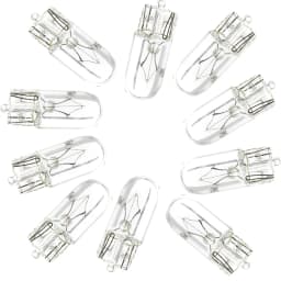 10 X White T10 W5W 501 194 Clear Signal Lamp Glass 12V 5W Warm White W2.1x9.5d Single Filament Car Bulb Auto Light