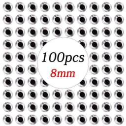 100pcs/lot Holographic 3D Fishing Lure Eyes 3/4/5/6/7/8/9 mm Artificial Lures Simulation Eyeball DIY For Fly Fishing Baits Eyes