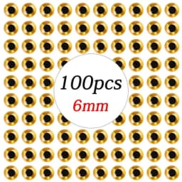 100pcs/lot Holographic 3D Fishing Lure Eyes 3/4/5/6/7/8/9 mm Artificial Lures Simulation Eyeball DIY For Fly Fishing Baits Eyes