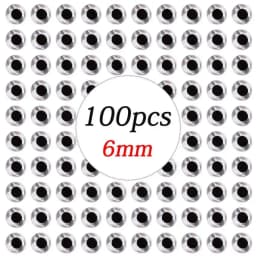 100pcs/lot Holographic 3D Fishing Lure Eyes 3/4/5/6/7/8/9 mm Artificial Lures Simulation Eyeball DIY For Fly Fishing Baits Eyes