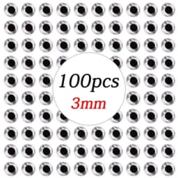 100pcs/lot Holographic 3D Fishing Lure Eyes 3/4/5/6/7/8/9 mm Artificial Lures Simulation Eyeball DIY For Fly Fishing Baits Eyes