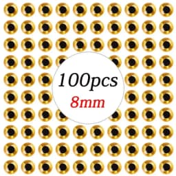 100pcs/lot Holographic 3D Fishing Lure Eyes 3/4/5/6/7/8/9 mm Artificial Lures Simulation Eyeball DIY For Fly Fishing Baits Eyes