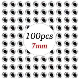 100pcs/lot Holographic 3D Fishing Lure Eyes 3/4/5/6/7/8/9 mm Artificial Lures Simulation Eyeball DIY For Fly Fishing Baits Eyes