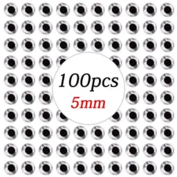 100pcs/lot Holographic 3D Fishing Lure Eyes 3/4/5/6/7/8/9 mm Artificial Lures Simulation Eyeball DIY For Fly Fishing Baits Eyes