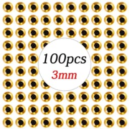 100pcs/lot Holographic 3D Fishing Lure Eyes 3/4/5/6/7/8/9 mm Artificial Lures Simulation Eyeball DIY For Fly Fishing Baits Eyes