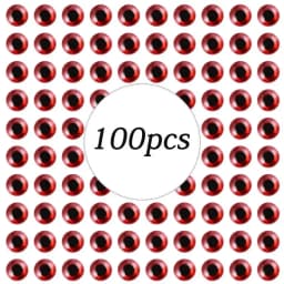 100pcs/lot Holographic 3D Fishing Lure Eyes 3/4/5/6/7/8/9 mm Artificial Lures Simulation Eyeball DIY For Fly Fishing Baits Eyes