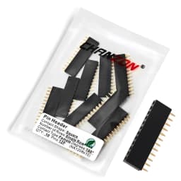 Single Row Female 2 3 4 5 6 8 10 12 15 20 40 Pin Header Gold Plated Solderless 2.54mm Pitch Strip Pinheader Connector