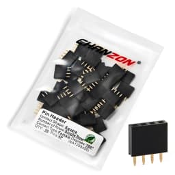 Single Row Female 2 3 4 5 6 8 10 12 15 20 40 Pin Header Gold Plated Solderless 2.54mm Pitch Strip Pinheader Connector