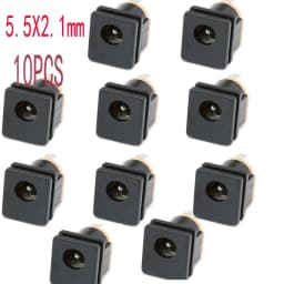 10PCS DC Connector 5.5x2.1mm 3.5x1.3mm DC Power Plug Male Female Jack Socket Nut Panel Mount DC Power Adapter Connectors 5.5*2.1
